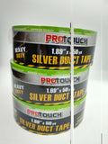 Lot of 3 ProTouch Heavy Duty Silver Duct Tape 1.89" x 50yd for office, agency, etc